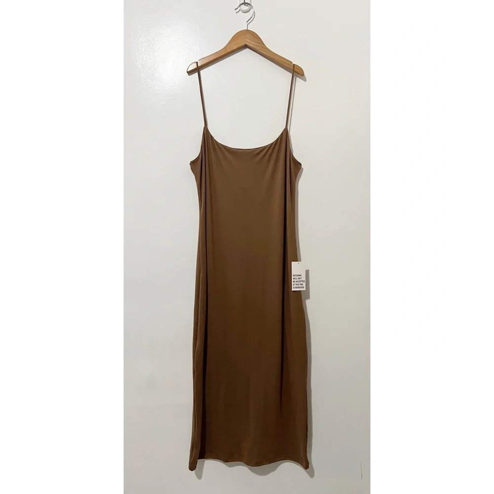BUMPSUIT The Brigitte Maternity Midi Dress in Mocha Size XL - Picture 1 of 11